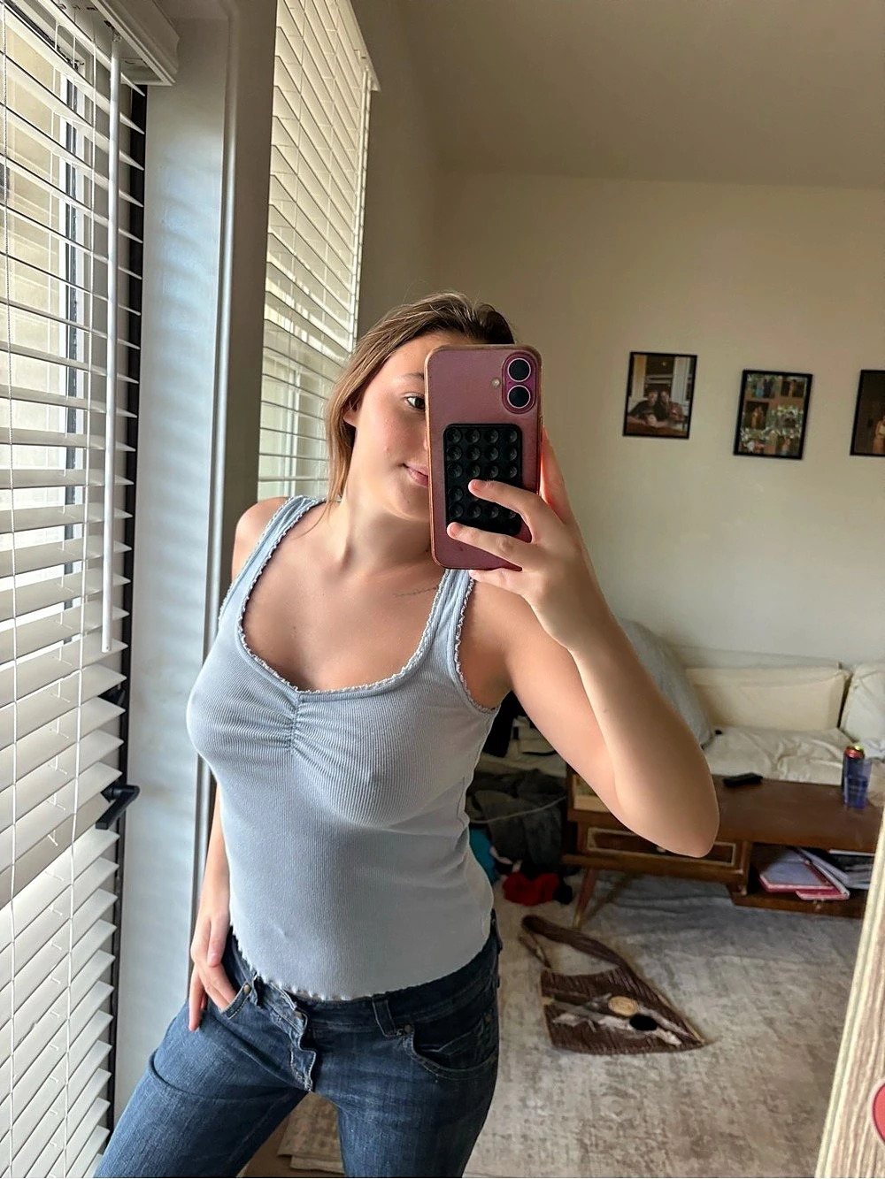 Old Navy Ribbed Ruched Tank Top in Blue Size Small